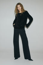 Dark Brown Sequin Set