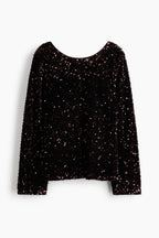 Dark Brown Sequin Set