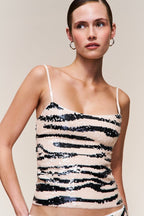 Zebra Sequin Cami Set