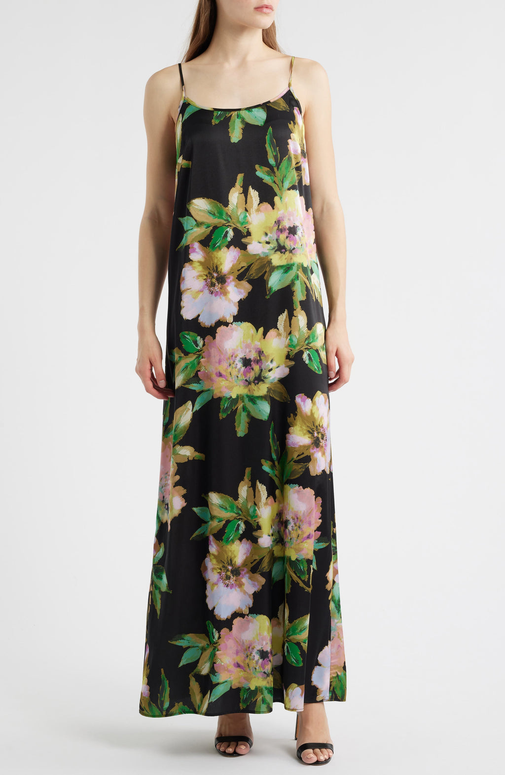 Abstract Floral Organza Dress