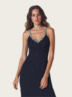 Sequin Rhinestone Beaded Slim Maxi Dress