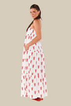 Long Weekend Lobster Print Maxi Dress