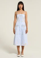 Baby Bows Patchwork Midi Dress