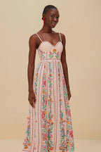 Pink Delicate Forest Maxi Dress