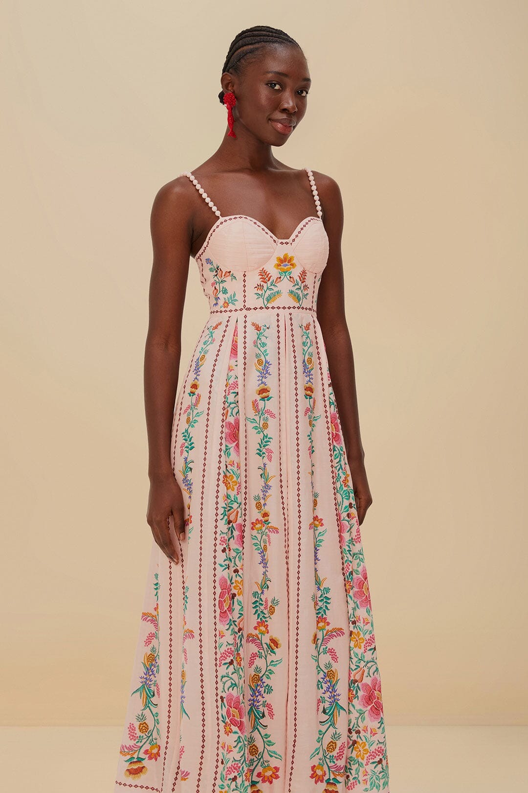 Pink Delicate Forest Maxi Dress