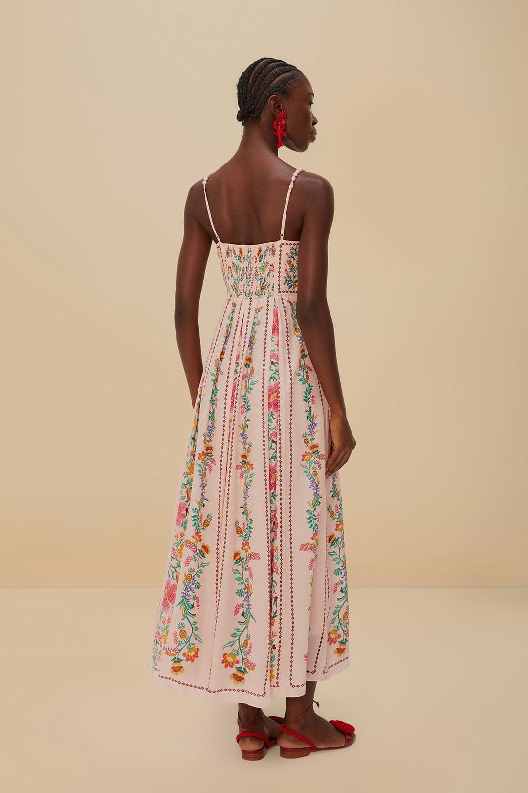 Pink Delicate Forest Maxi Dress