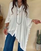 White Tunic Shirt Top
