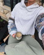Patchwork Sleeves Hoodie