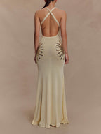 Knit Maxi Dress With Sequin - Ivory