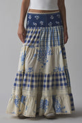 Elaborate Patchwork Lace Hem Maxi Skirt