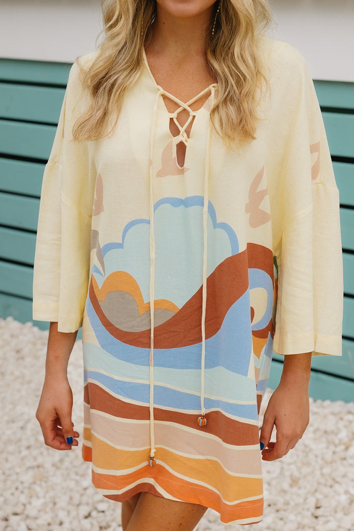 Fun Print Tunic Mini Dress