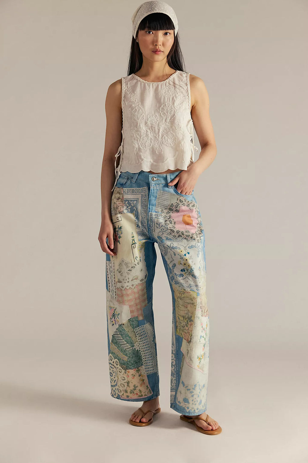 Printed Relaxed Jeans