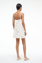 Fish Print Linen Mini Dress