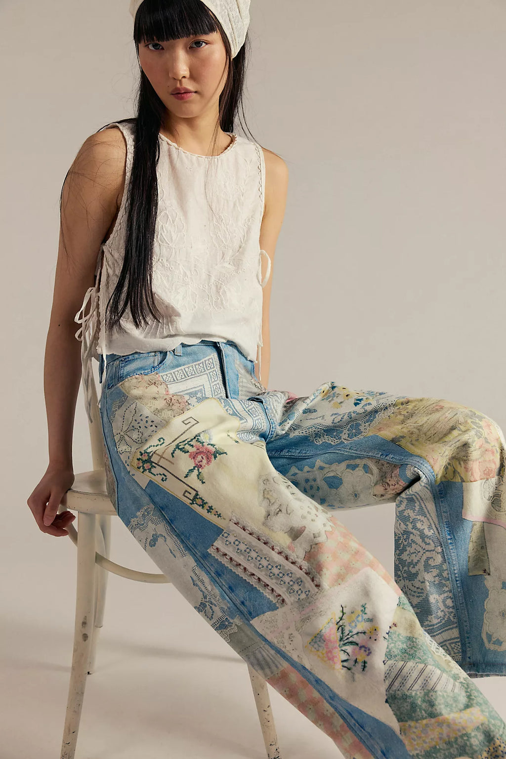 Printed Relaxed Jeans