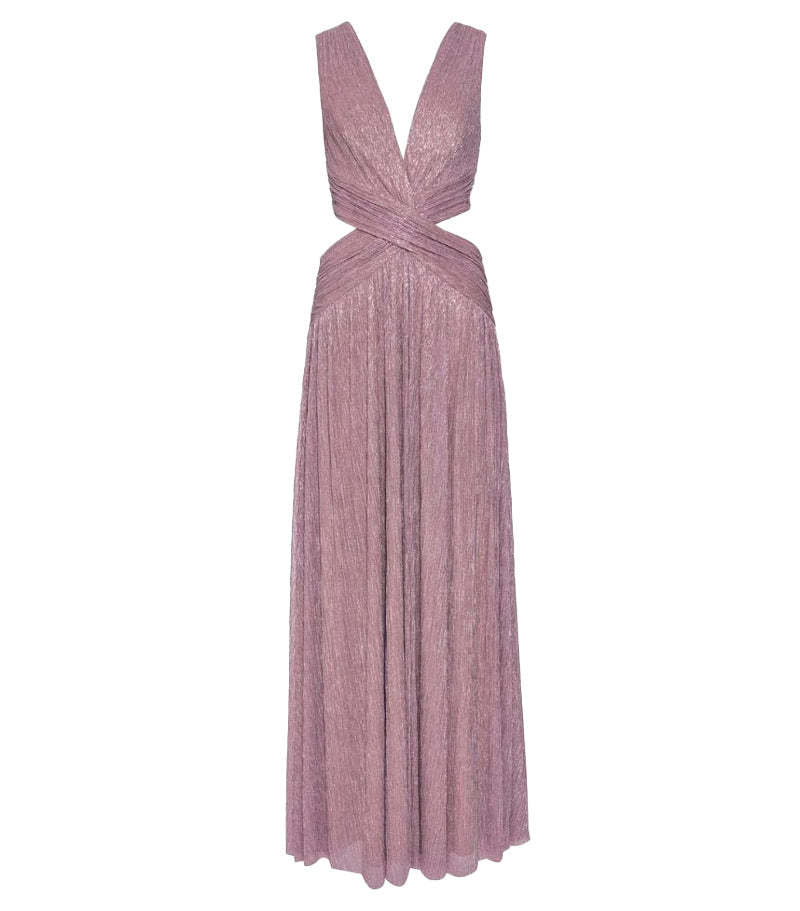 Lurex Plunge Maxi Dress