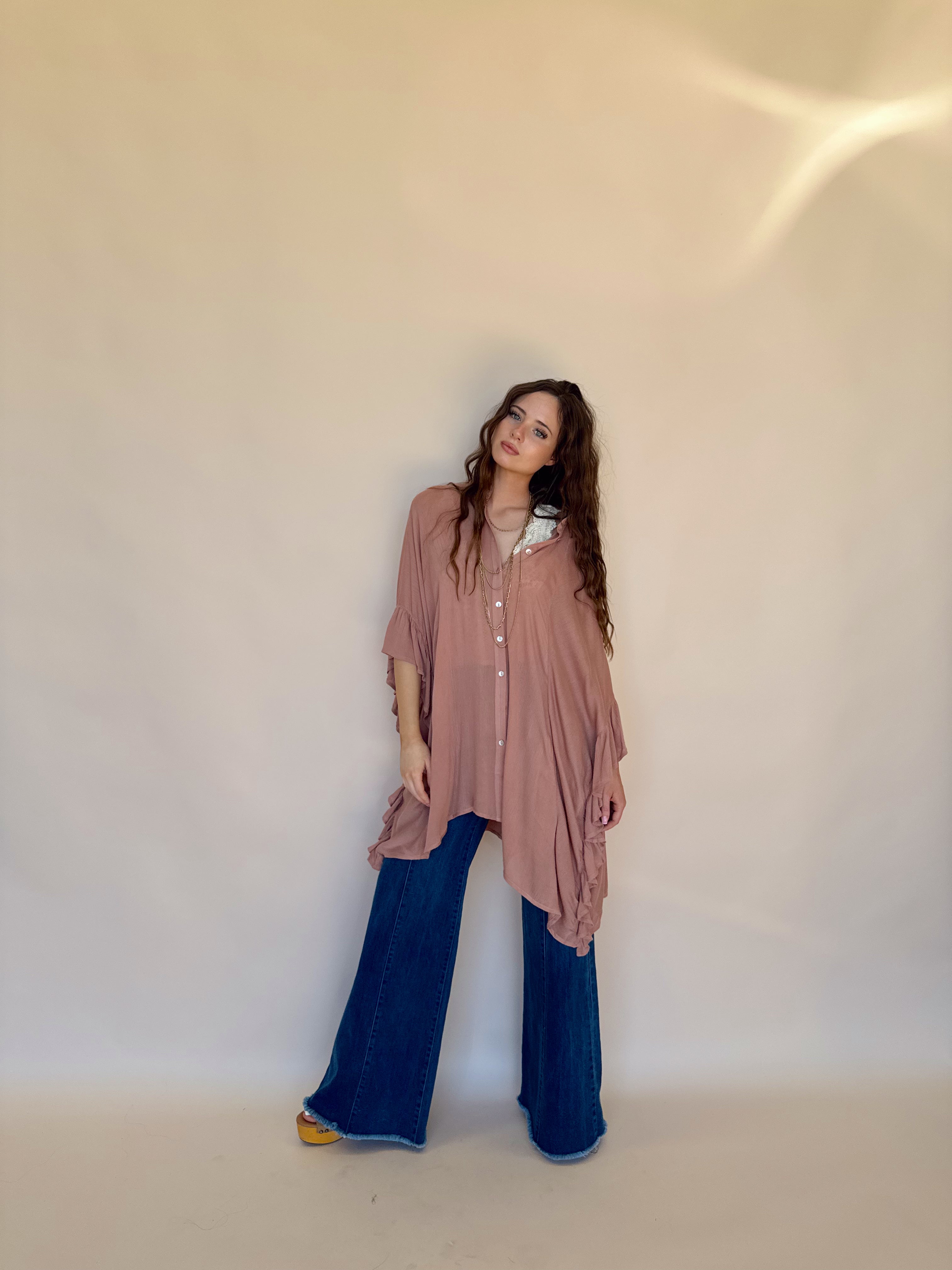 Mauve Tunic Shirt Top