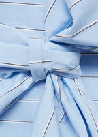 Striped Cotton Skirt with Bow Detail