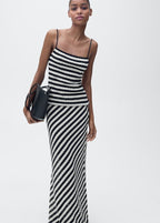 Striped Knitted Fitted Set