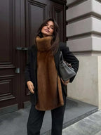 Turtleneck Furry Fur Sleeveless Waistcoats