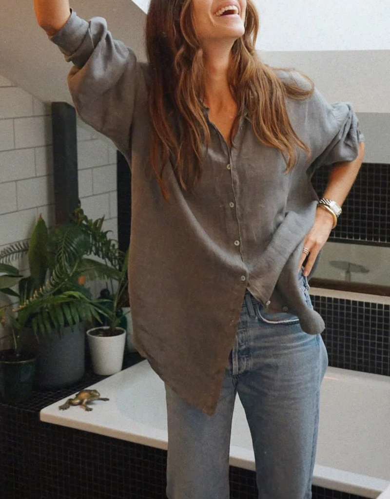 The Ultimate Oversized Faded Linen Shirt