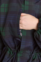 Navy Check Waterproof Raincoat