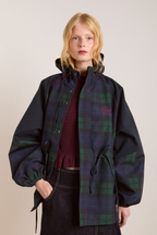 Navy Check Waterproof Raincoat