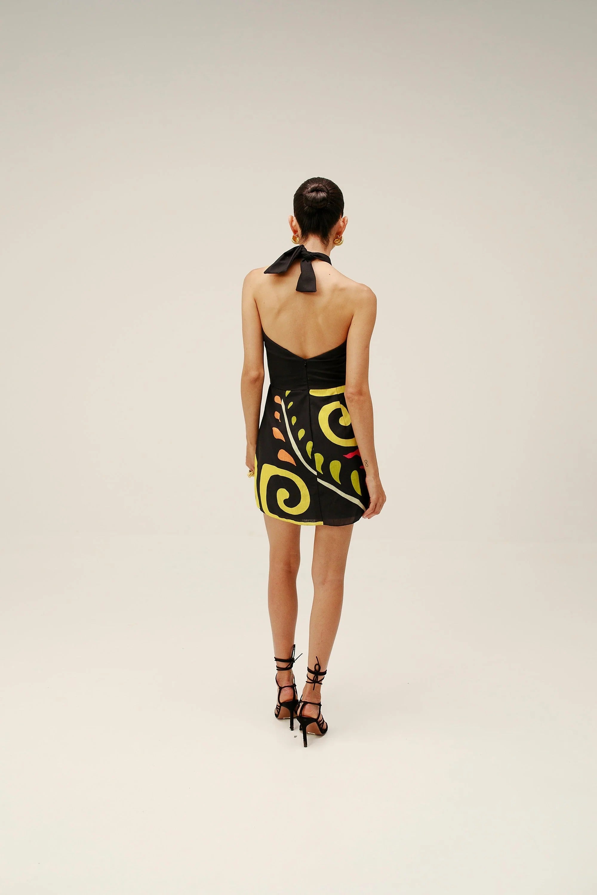 Backless Halter Neck Mini Dress