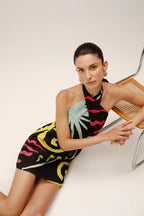 Backless Halter Neck Mini Dress