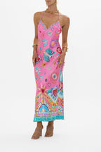 Print Detail Slip Maxi Dress