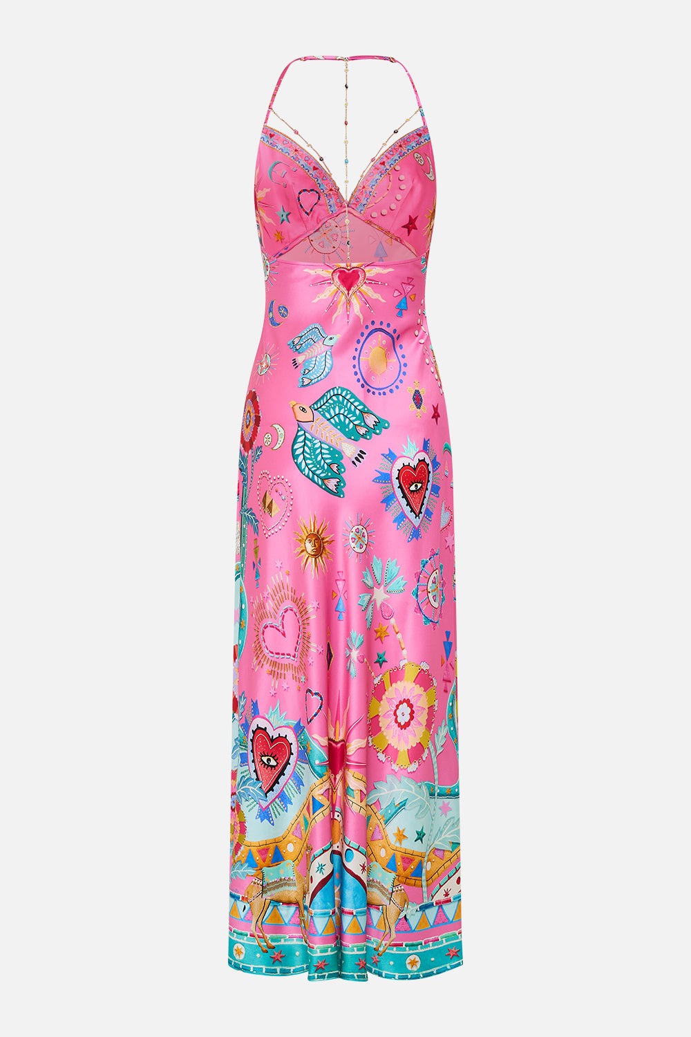 Print Detail Slip Maxi Dress