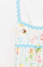 Sea print Maxi Dress