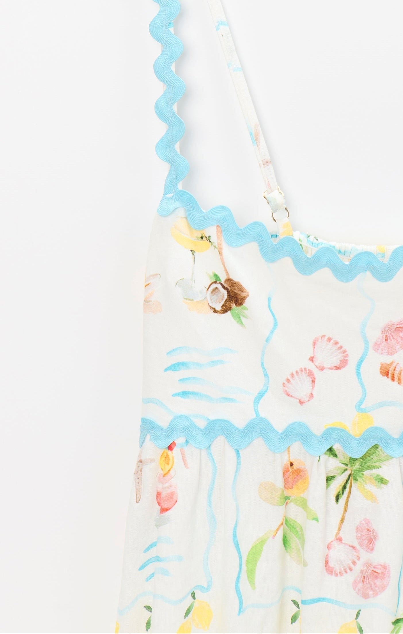 Sea print Maxi Dress