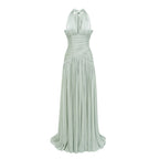 Mint Green Gathered Maxi Dress