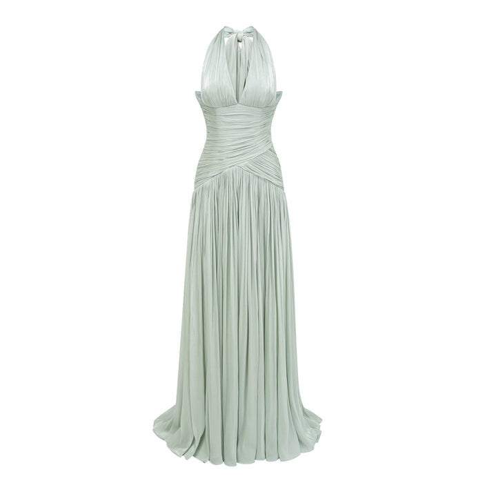 Mint Green Gathered Maxi Dress