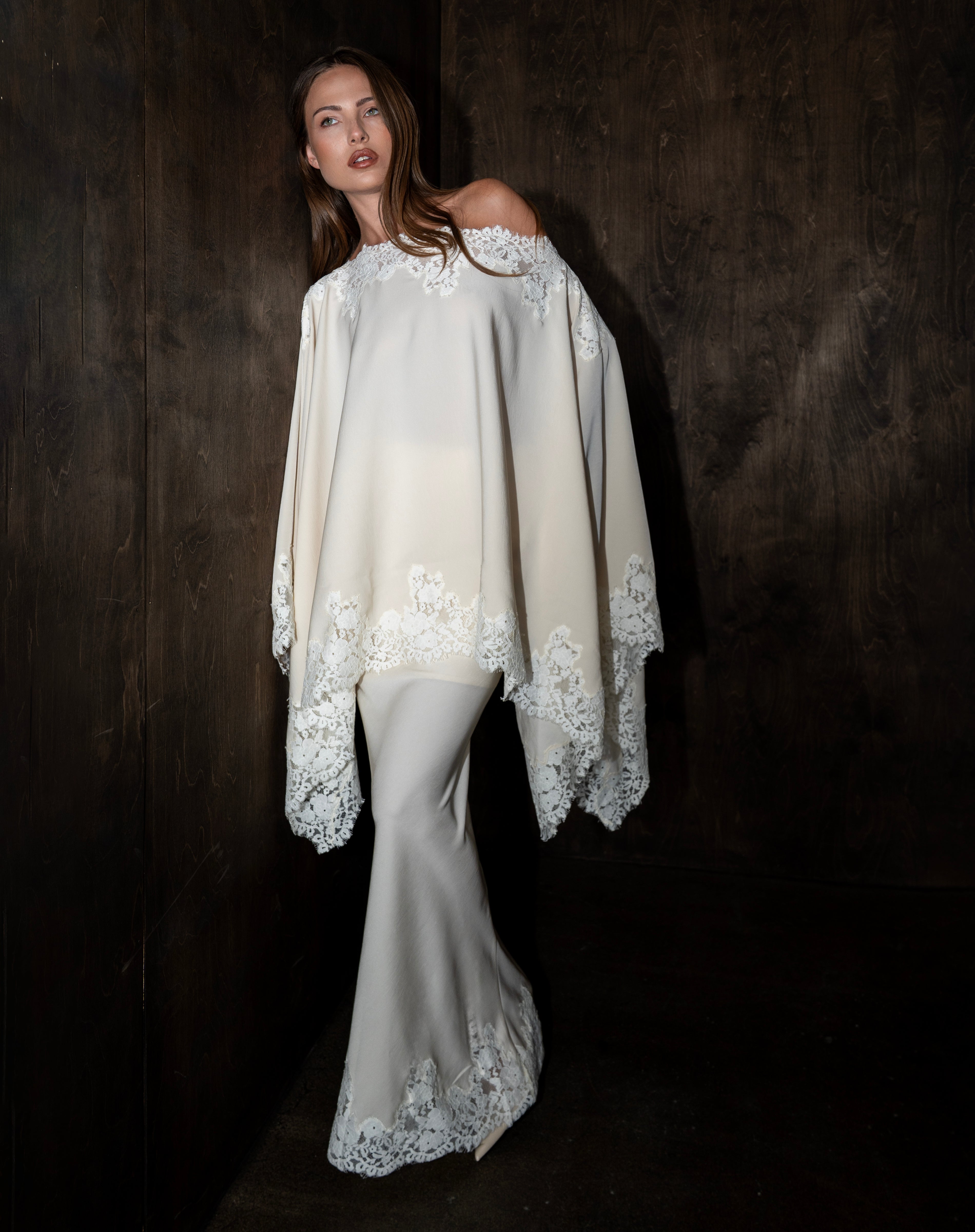 Elsie Lace Shawl Set