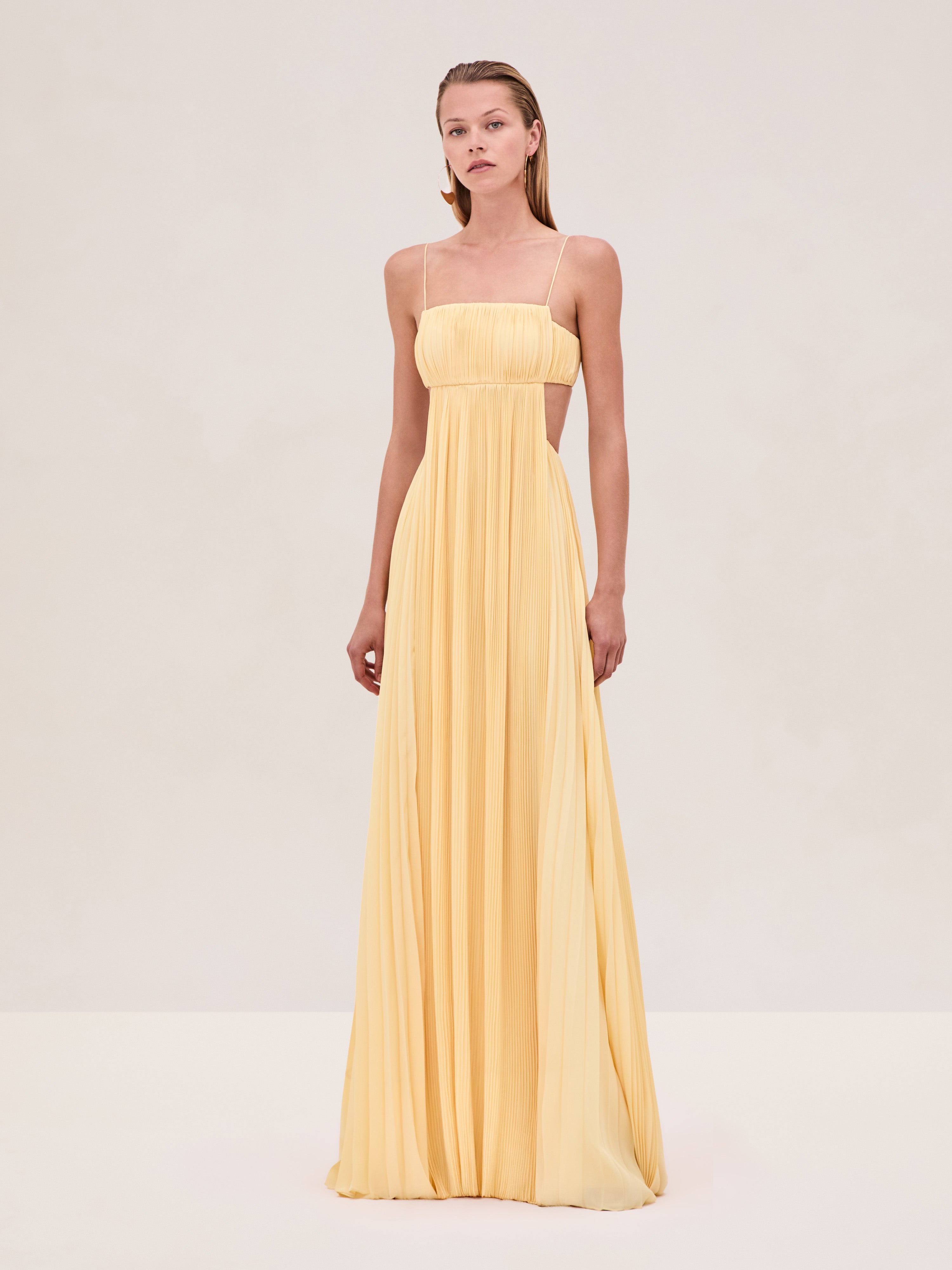 Elegant Pleated Maxi Dress