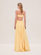 Elegant Pleated Maxi Dress