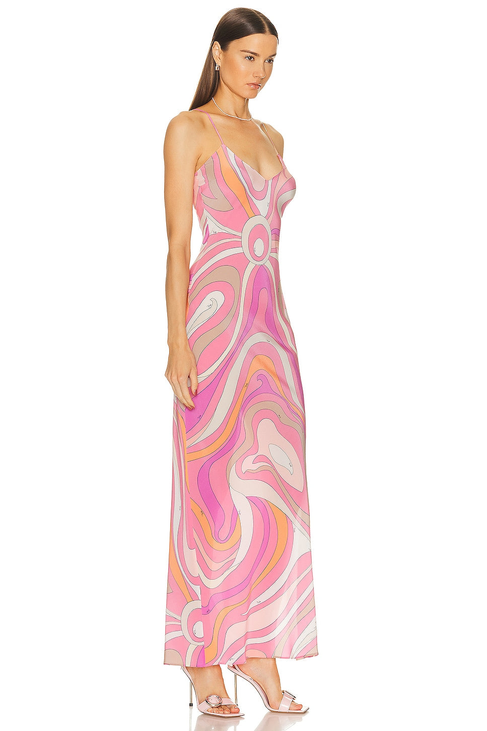 Geometric Print Dress - Pink