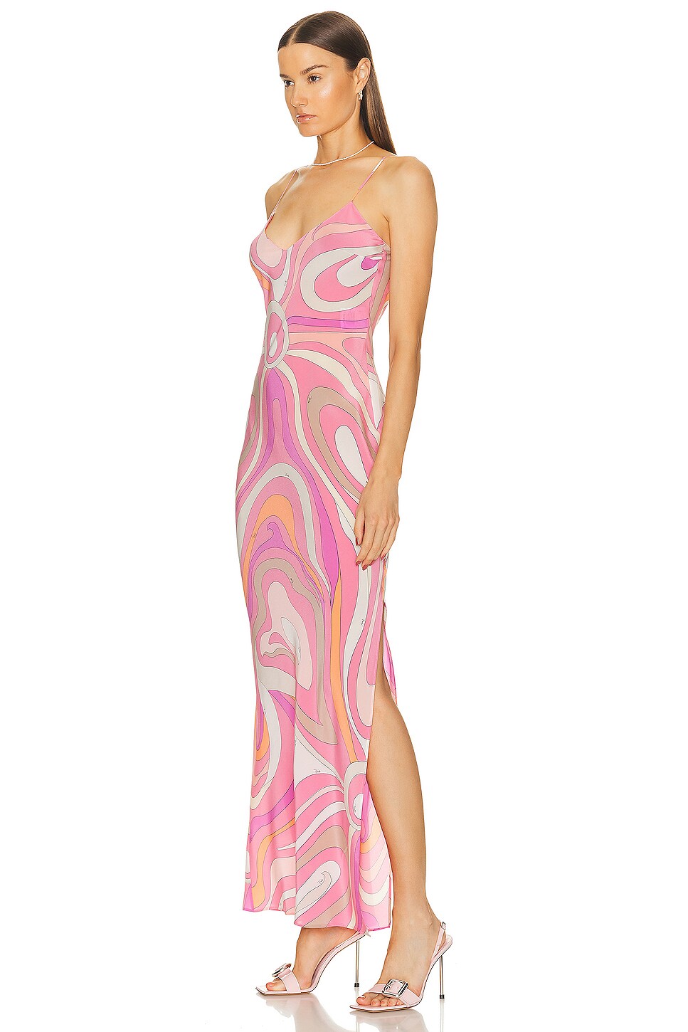 Geometric Print Dress - Pink