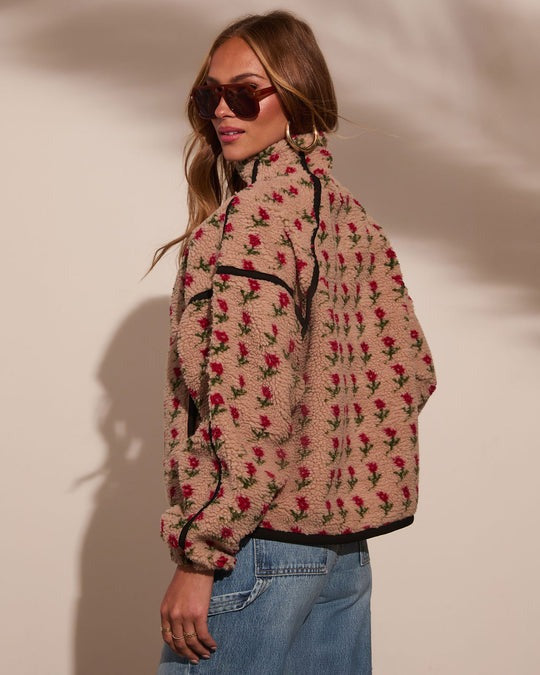 Pauleen Floral Quarter Zip Sweatshirt