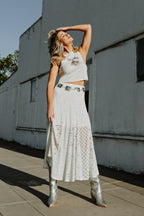 Flowy Lace Maxi Skirt