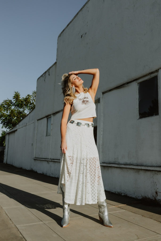 Flowy Lace Maxi Skirt