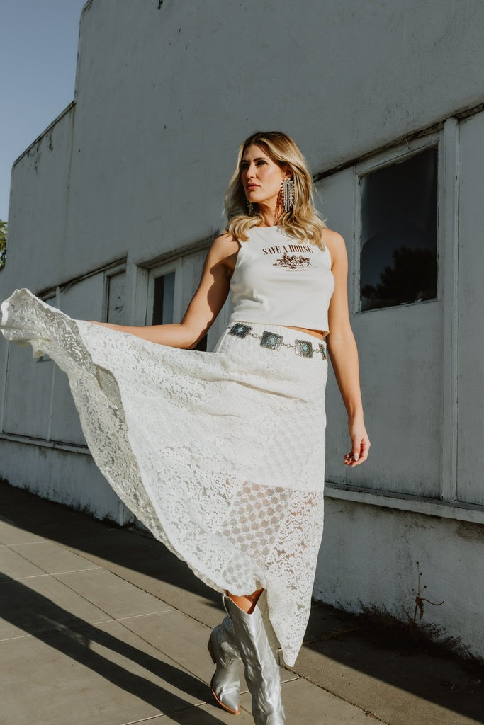 Flowy Lace Maxi Skirt