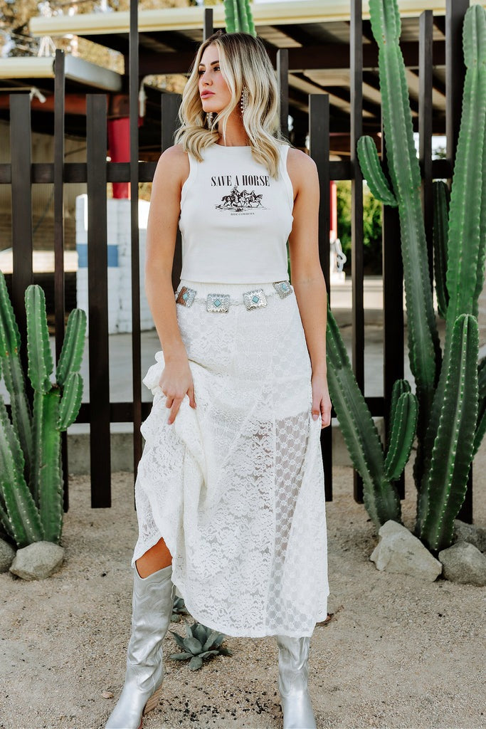 Flowy Lace Maxi Skirt