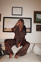 Cozy Oversized Pajama- Leopard