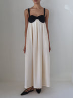 Amelia Cotton Pleat Maxi Dress