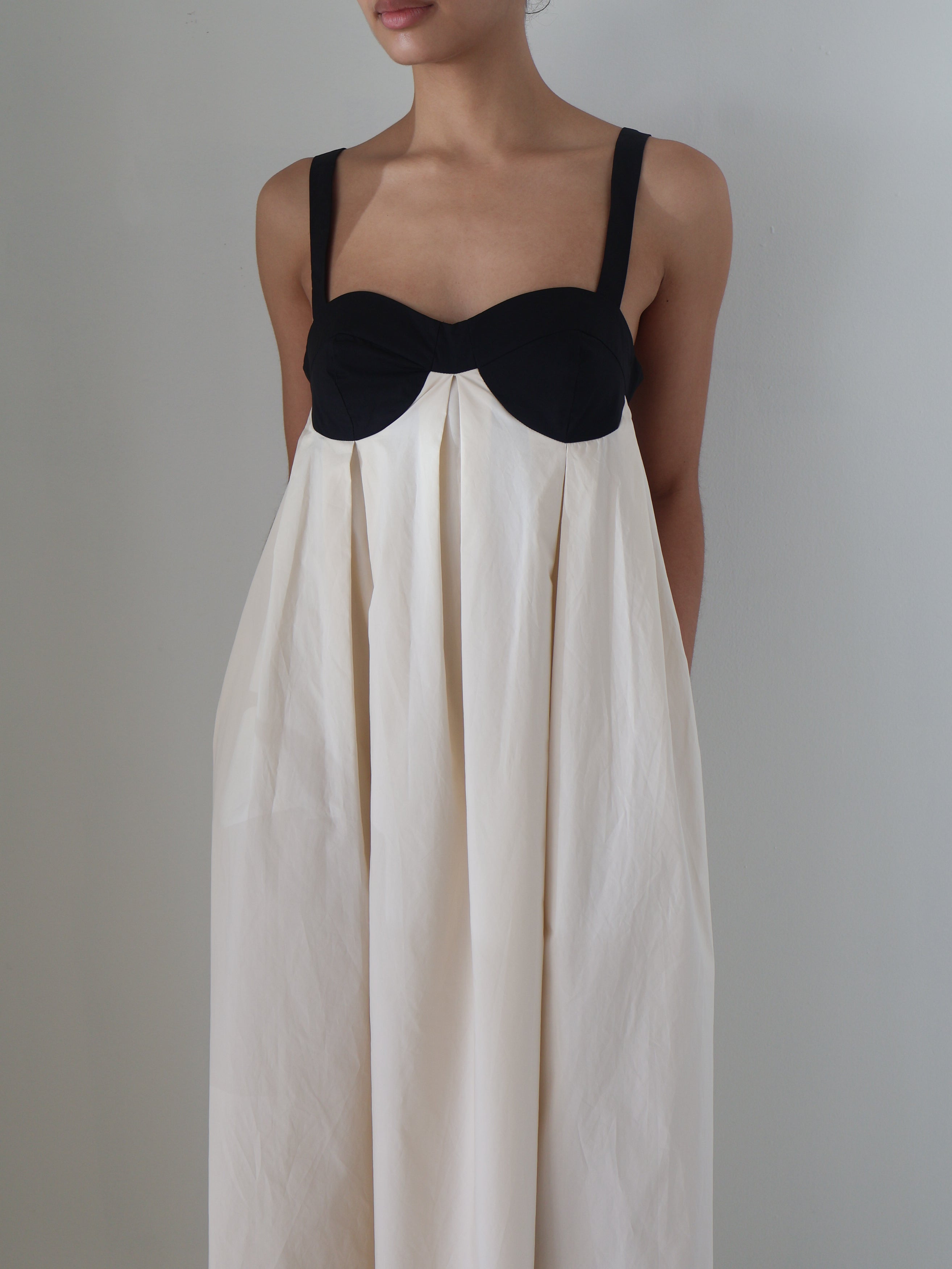 Amelia Cotton Pleat Maxi Dress