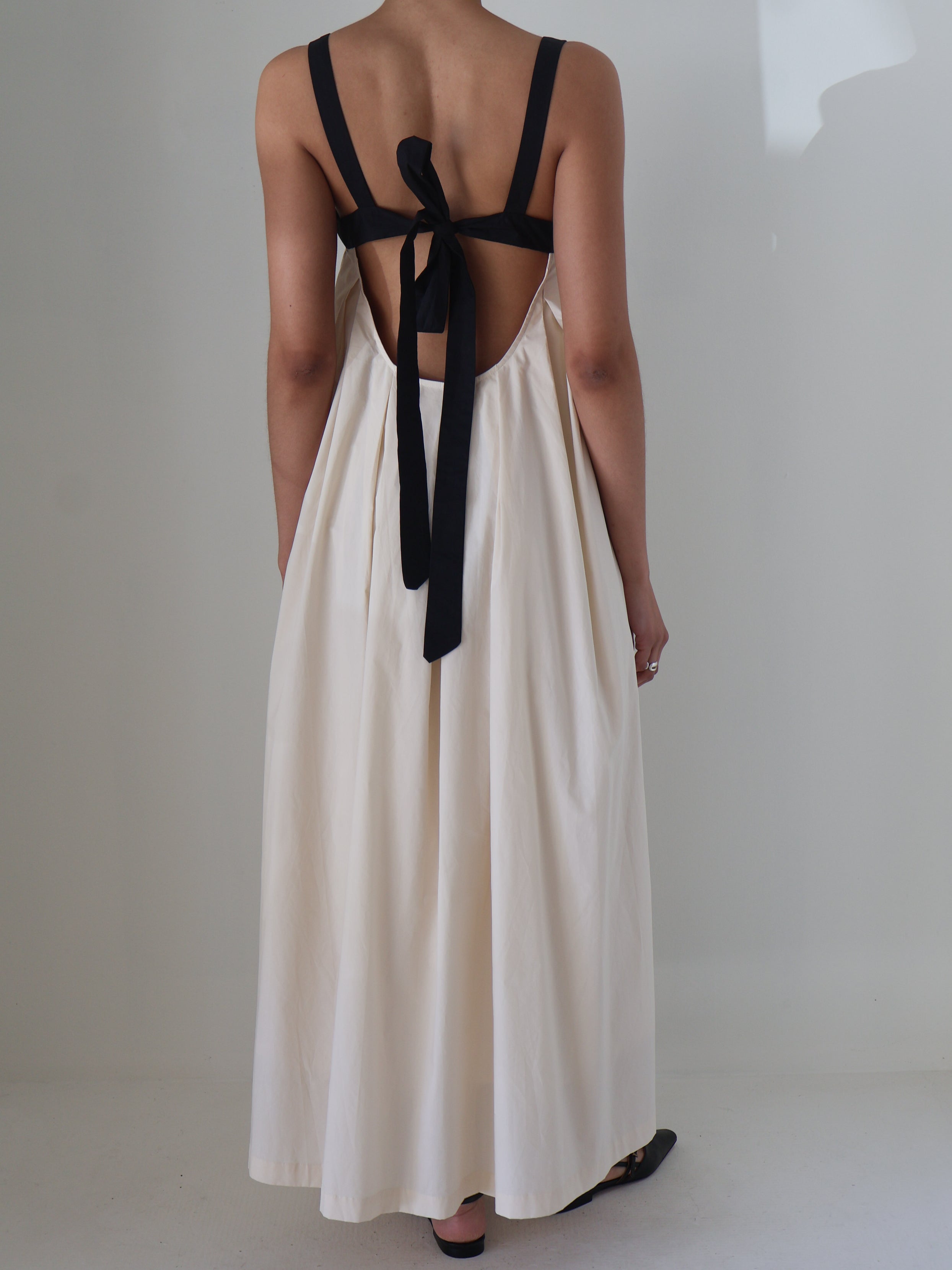 Amelia Cotton Pleat Maxi Dress