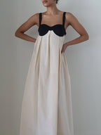 Amelia Cotton Pleat Maxi Dress