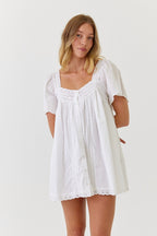 Soft Lace Mini Dress